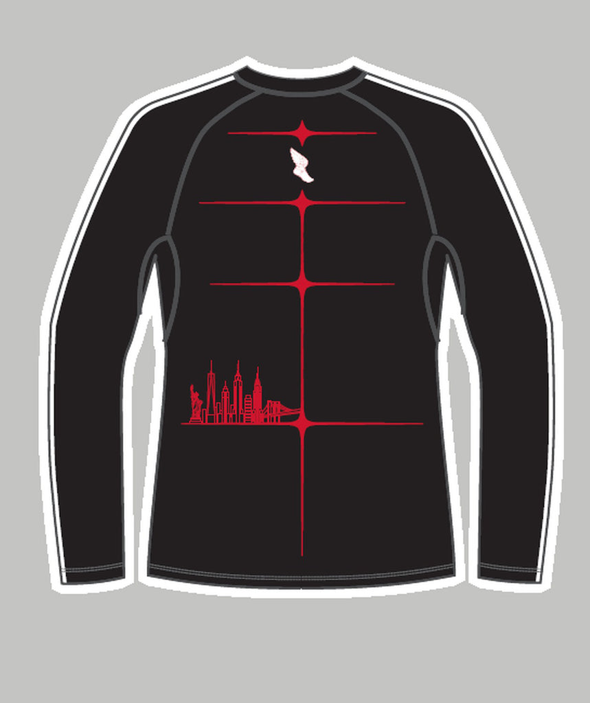 Men's New York Athletic Club Base Layer LS - Black/Red