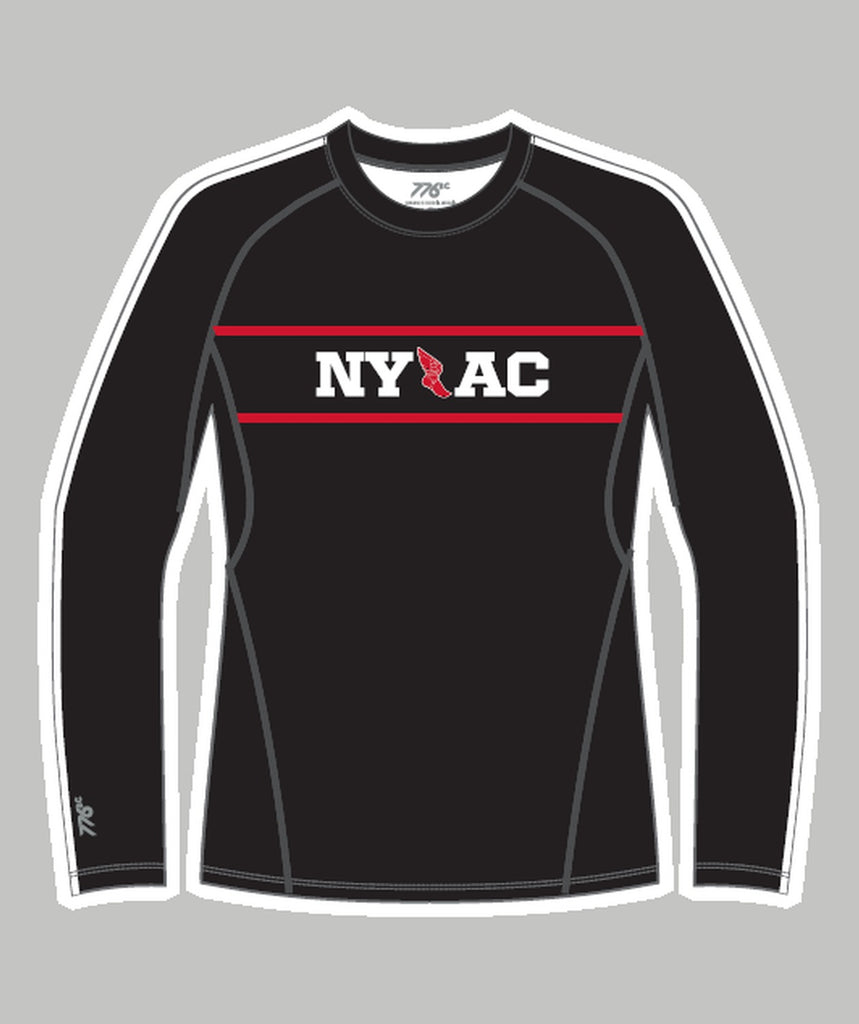 Men's New York Athletic Club Base Layer LS - Black/Red