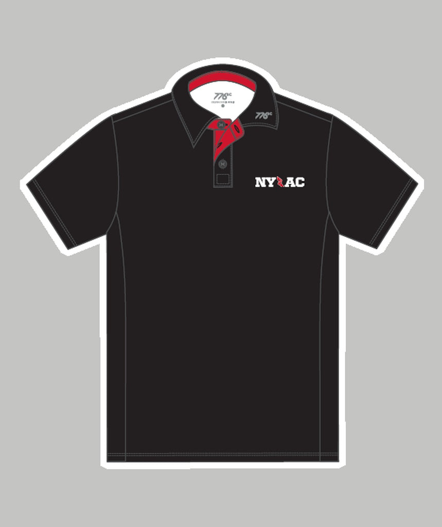 Men's New York Athletic Club Polo SS - Black/Red