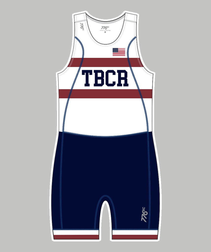 Men's TBC Racing Pro Unisuit - White/Navy