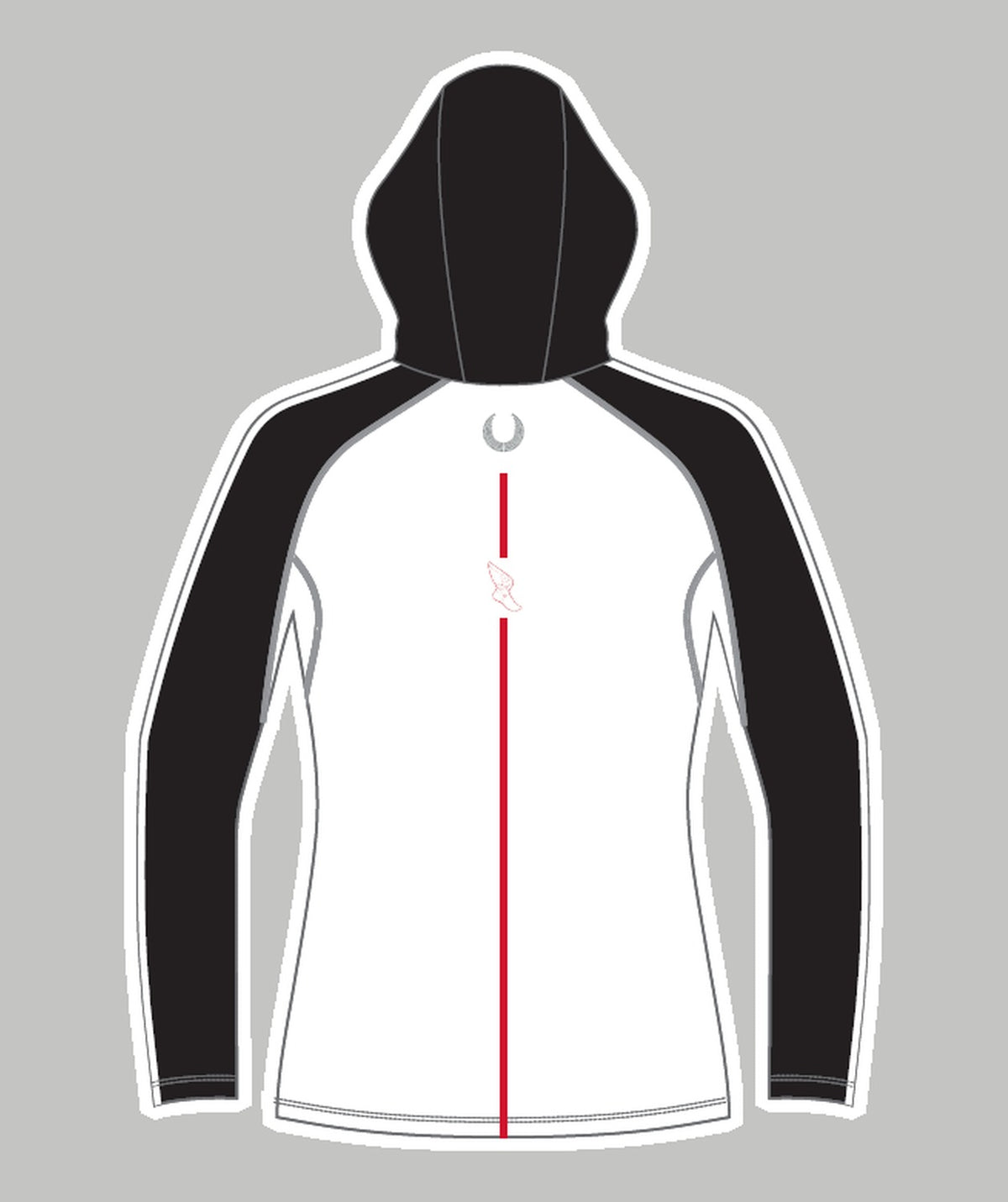 Women's New York Athletic Club Sun Hoodie LS - Black/Red