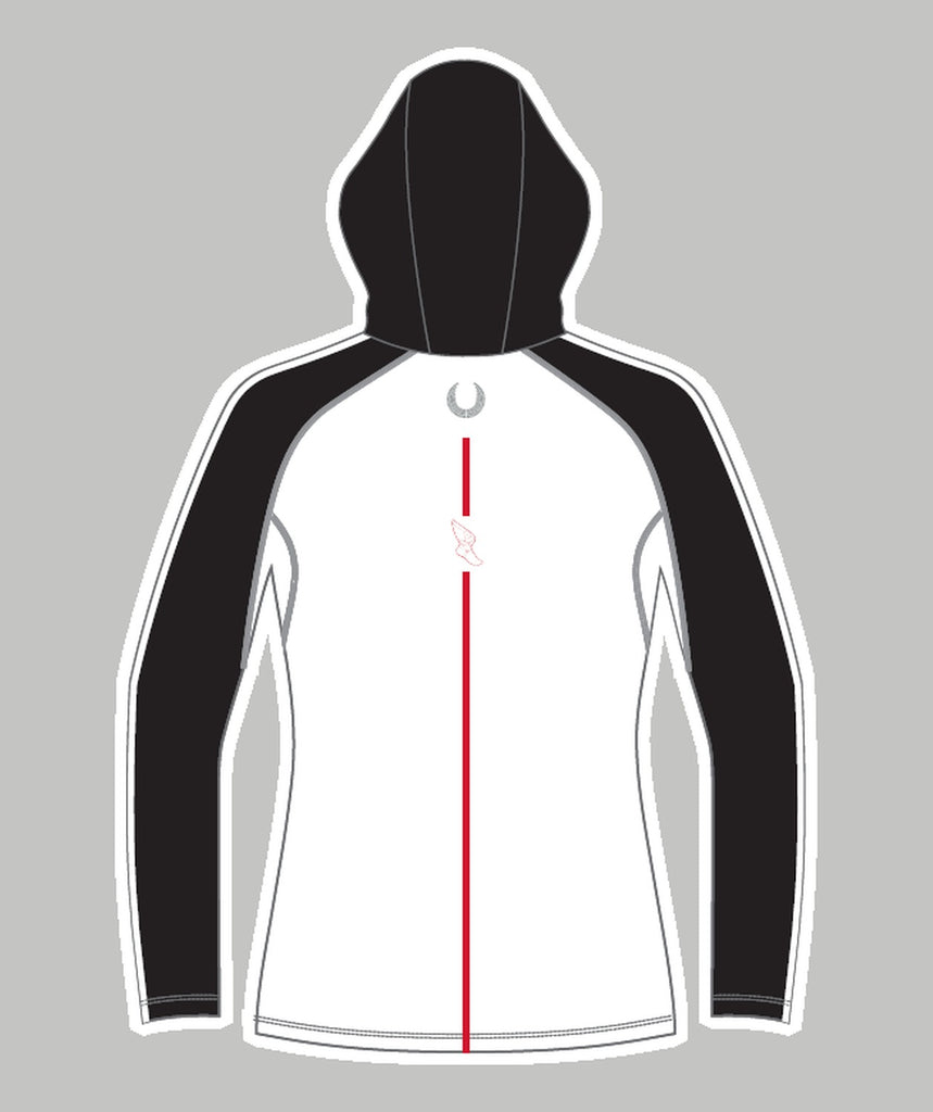 Women's New York Athletic Club Sun Hoodie LS - Black/Red