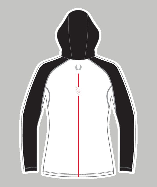 Women's New York Athletic Club Sun Hoodie LS - Black/Red