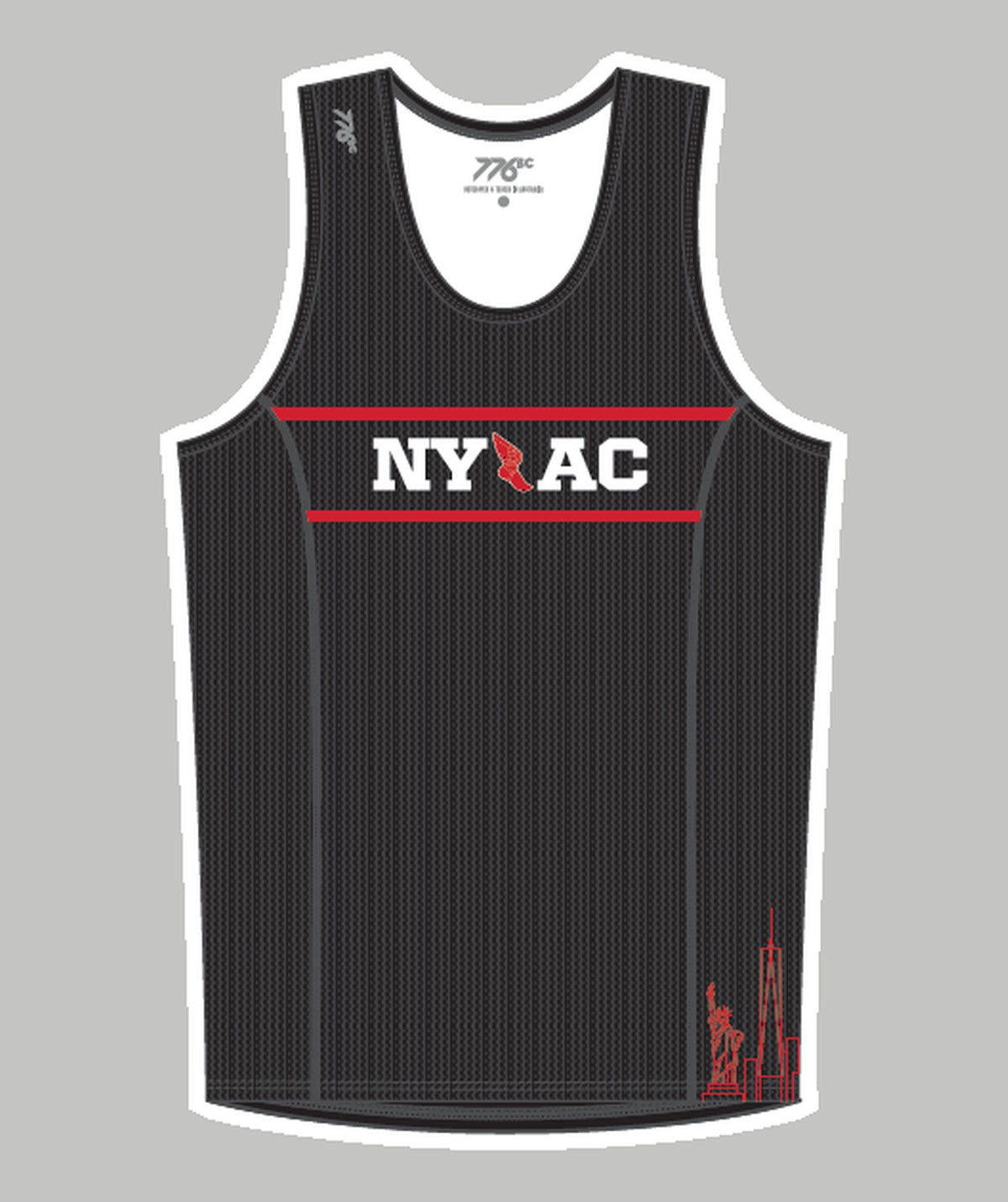 Men's New York Athletic Club Performance Tank - Black/Red