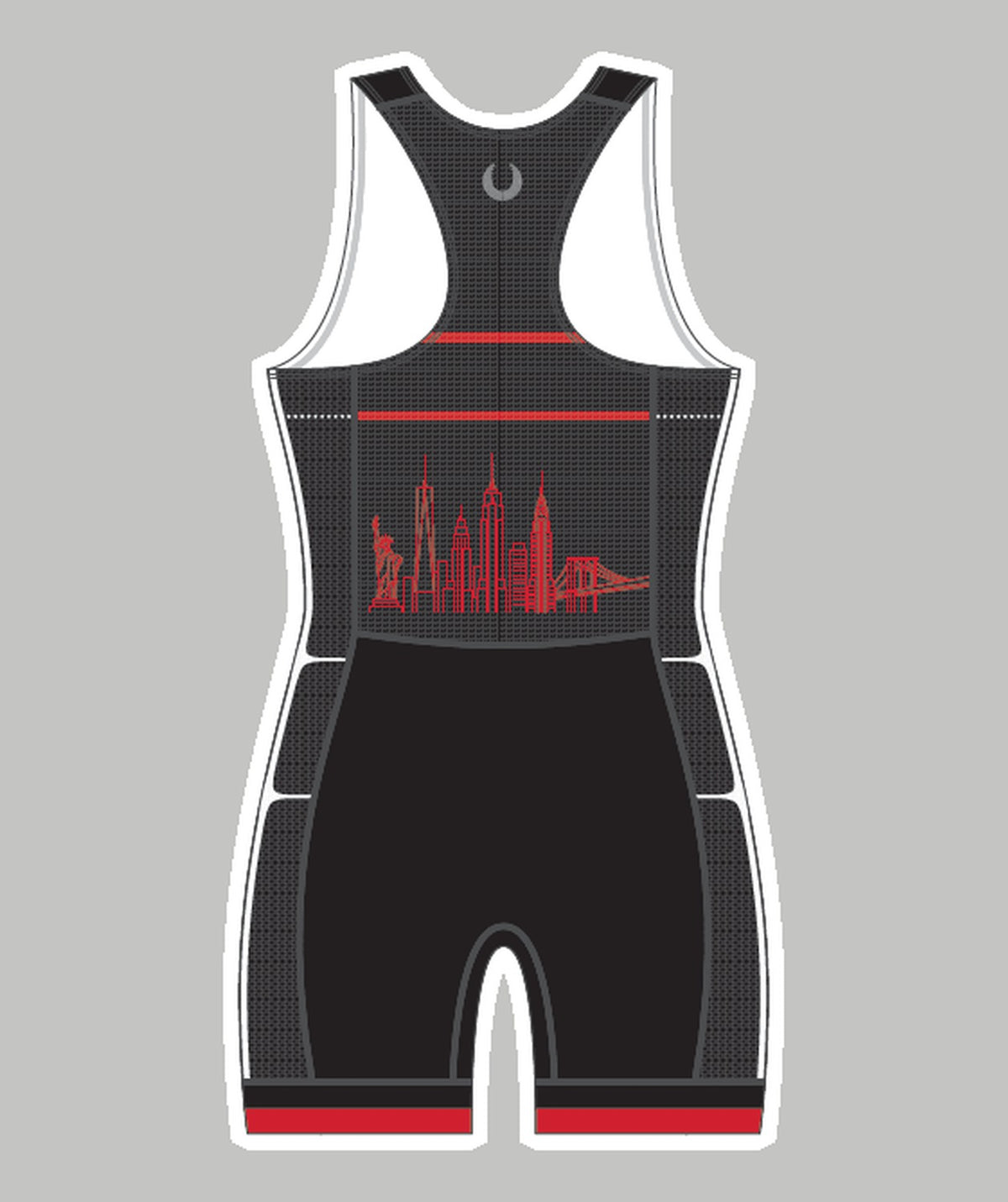 Women's New York Athletic Club Pro Unisuit - Black/Red