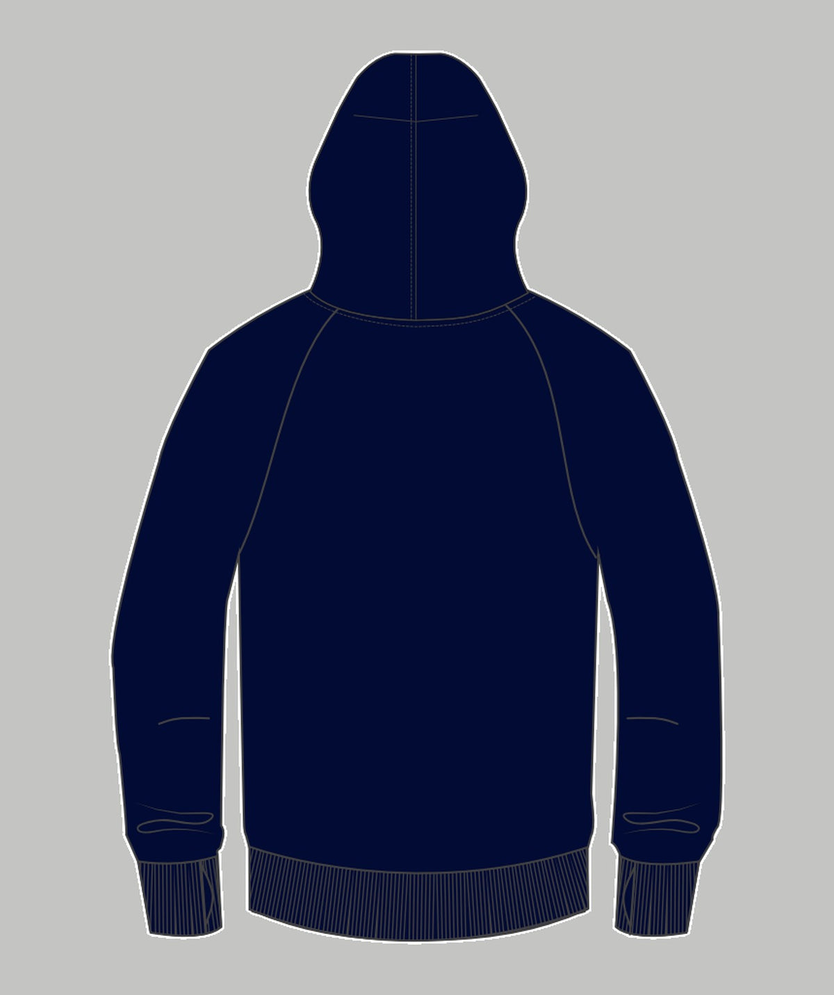 Unisex Row New York Pop Over Hoodie - Navy