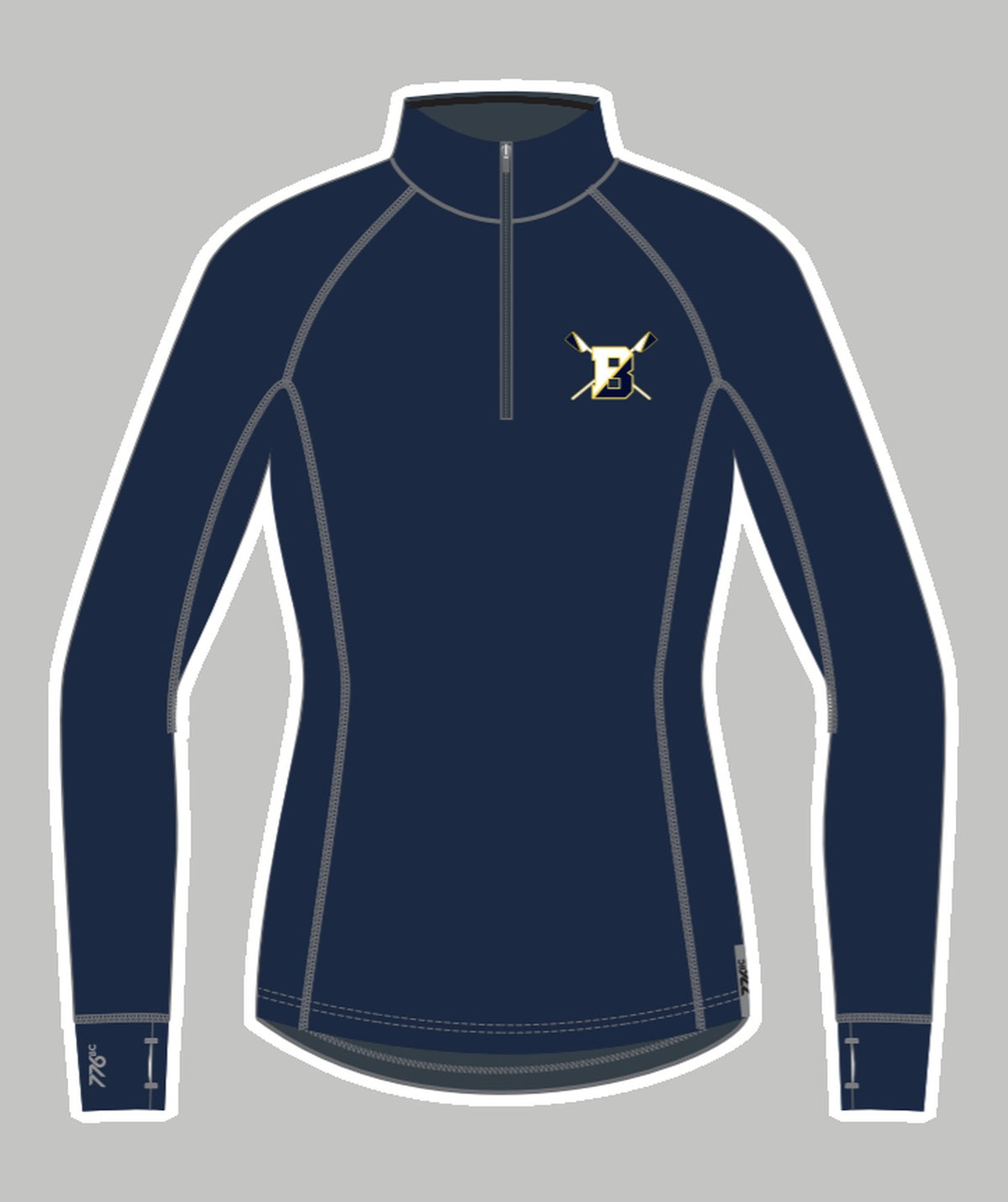 Women's Brighton Rowing Club Pro-Merino 1/4 Zip LS - Navy