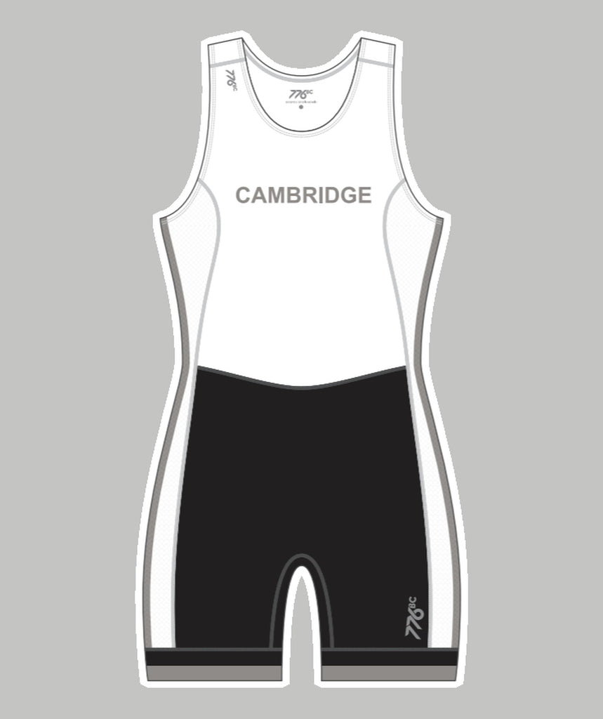 Women's Cambridge Rindge & Latin School Pro Unisuit - White/Black