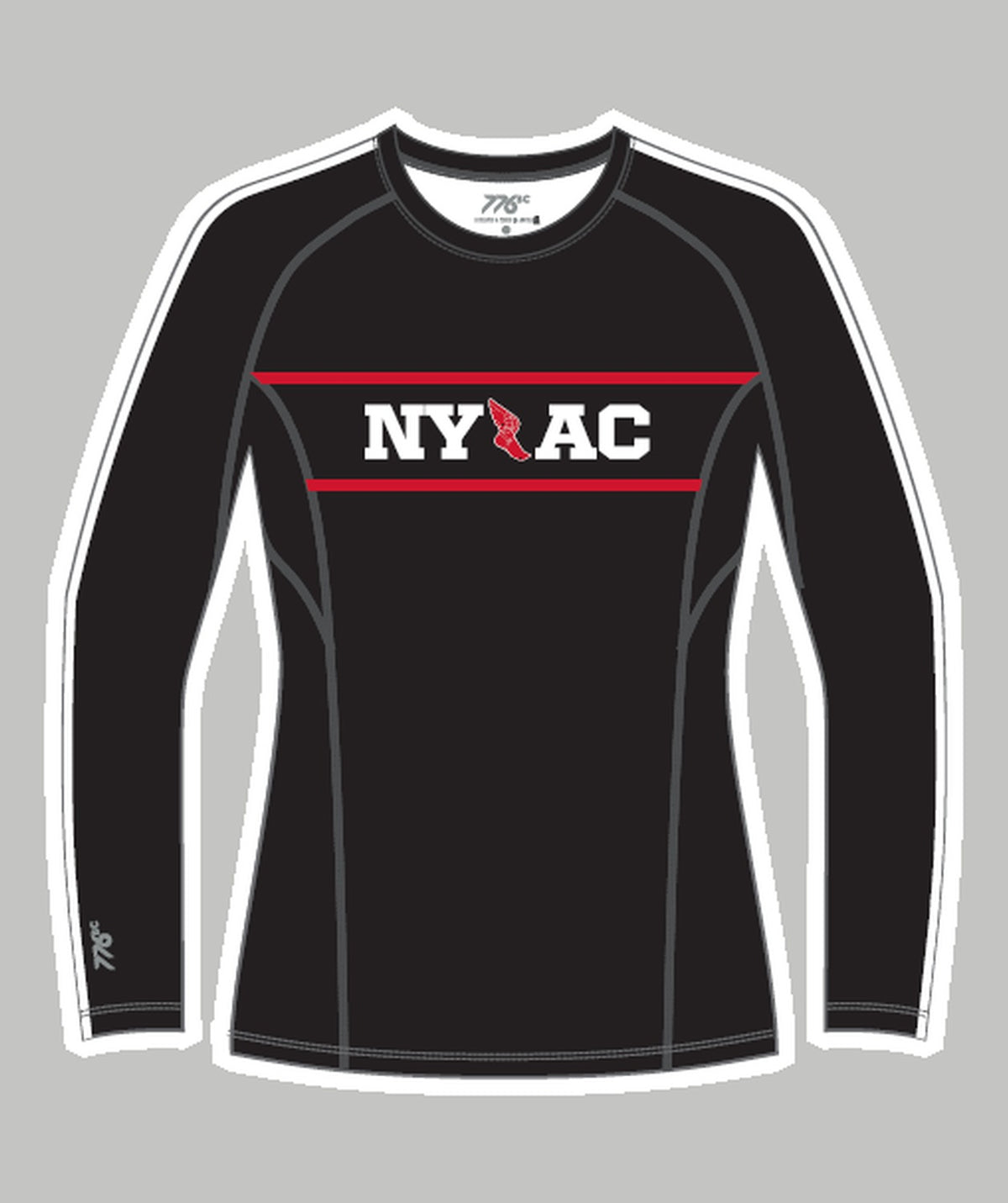 Women's New York Athletic Club Base Layer LS - Black/Red