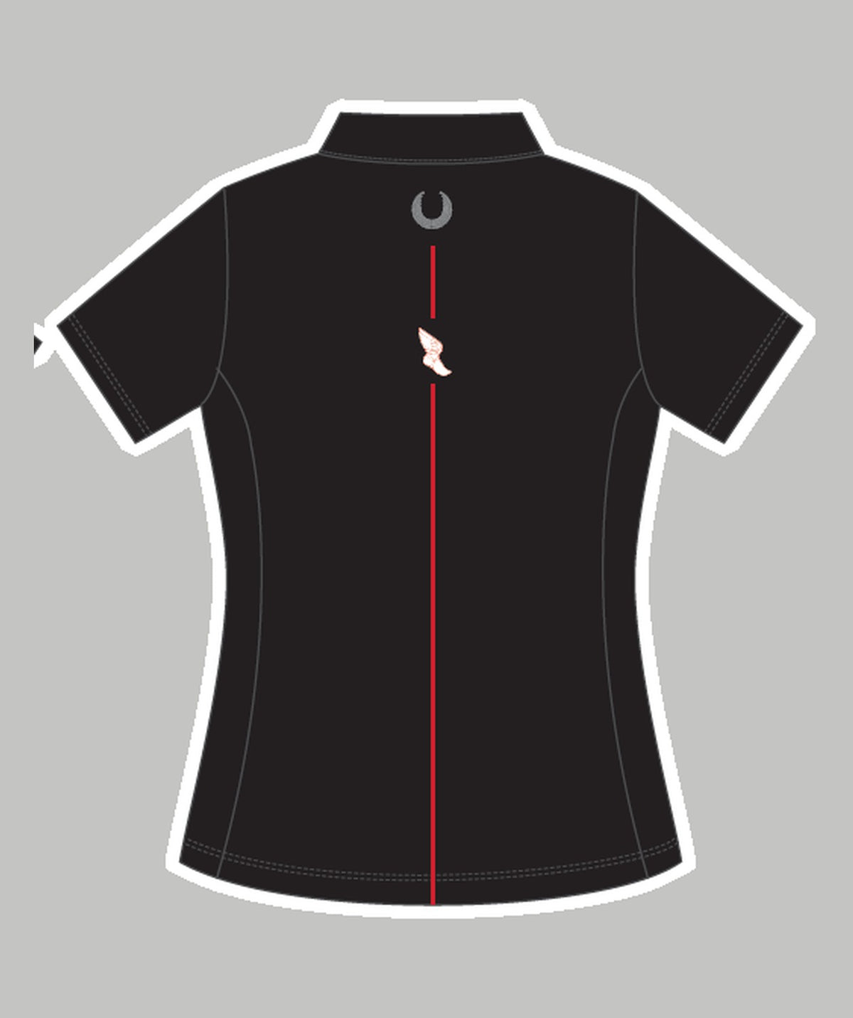 Women's New York Athletic Club Polo SS - Black/Red
