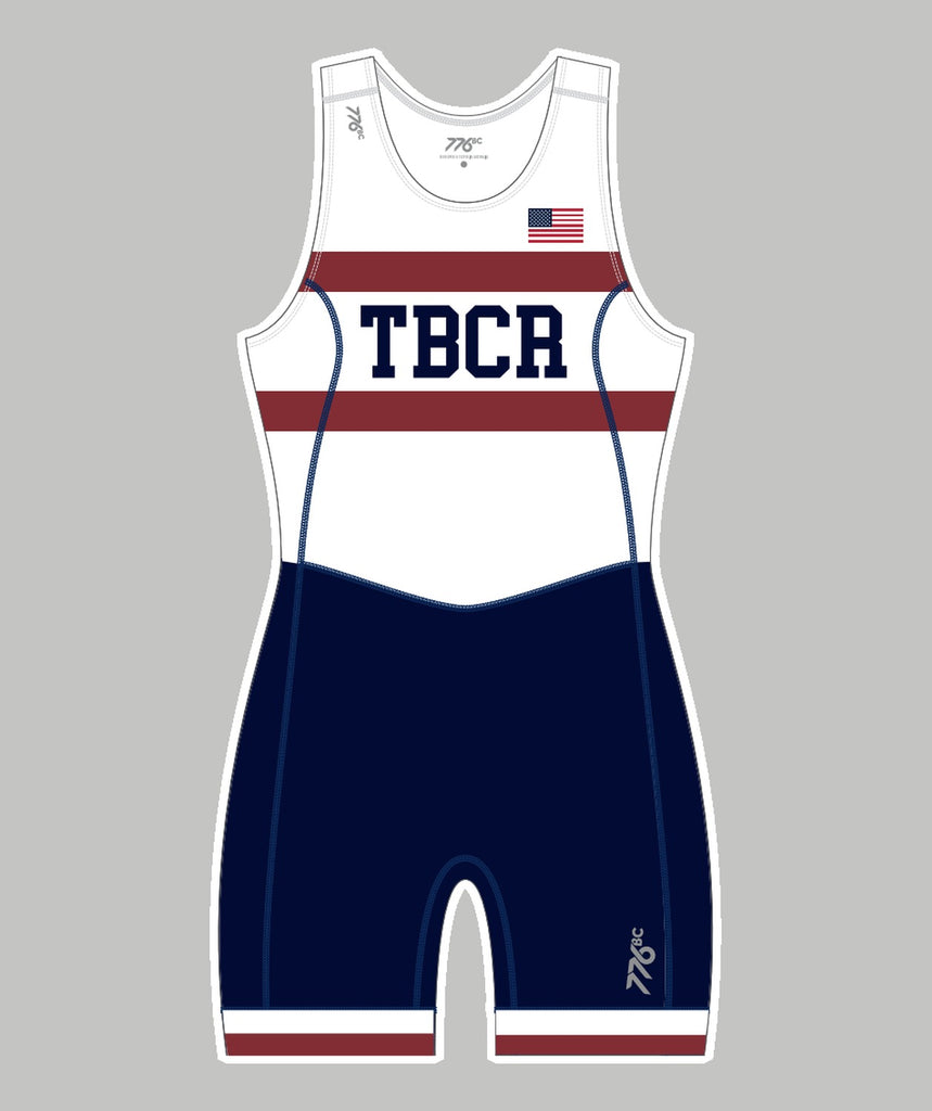 Women's TBC Racing Pro Unisuit - White/Navy