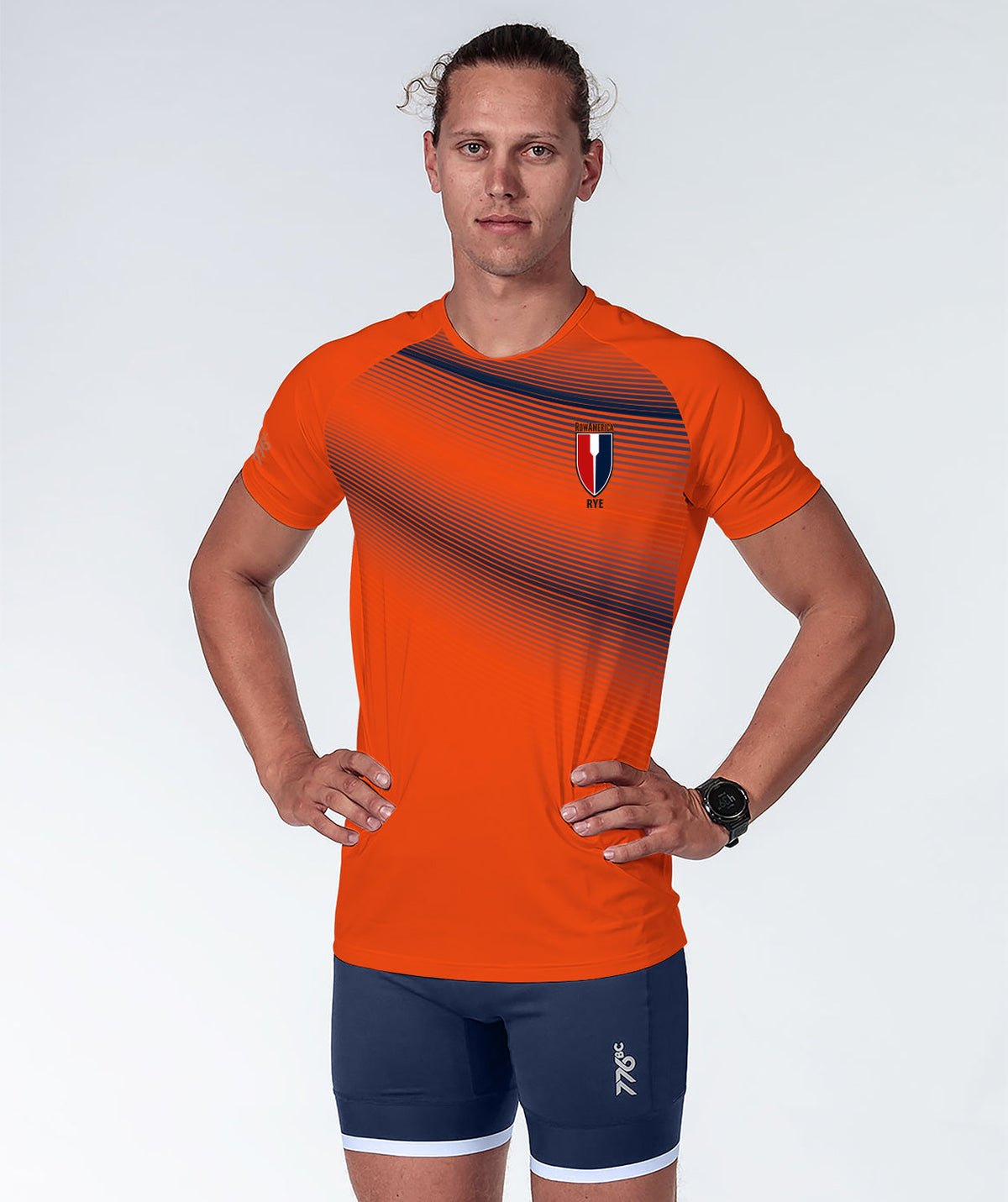 Men's RowAmerica SS Performance T - NEON ORANGE