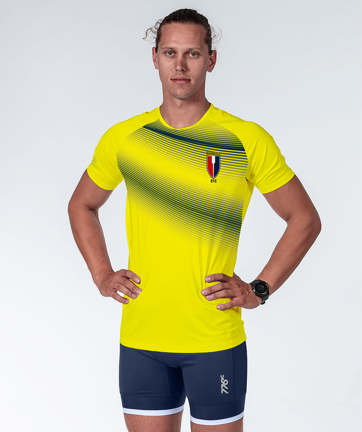 Men's RowAmerica SS Performance T - NEON YELLOW
