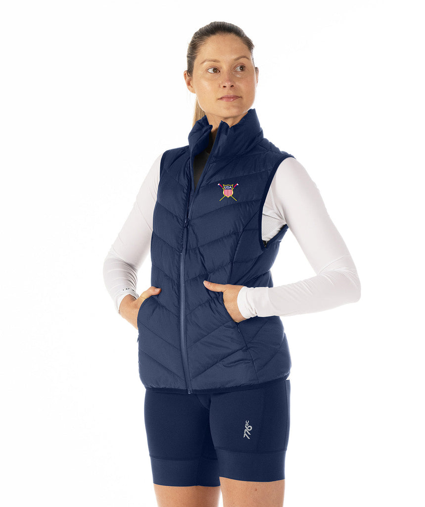 Women's USRowing Supporter Club Cumulus Puffer Vest - Navy