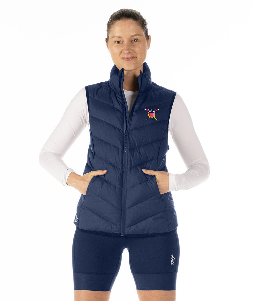 Women's USRowing Supporter Club Cumulus Puffer Vest - Navy