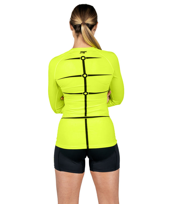 Women's Motion 2.0 LS Base Layer - Neon Yellow/Black