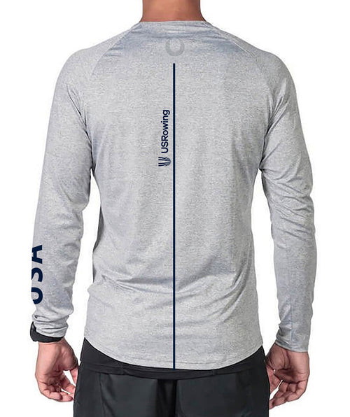 Men's USRowing Supporter Club LS T-Shirt - Gray