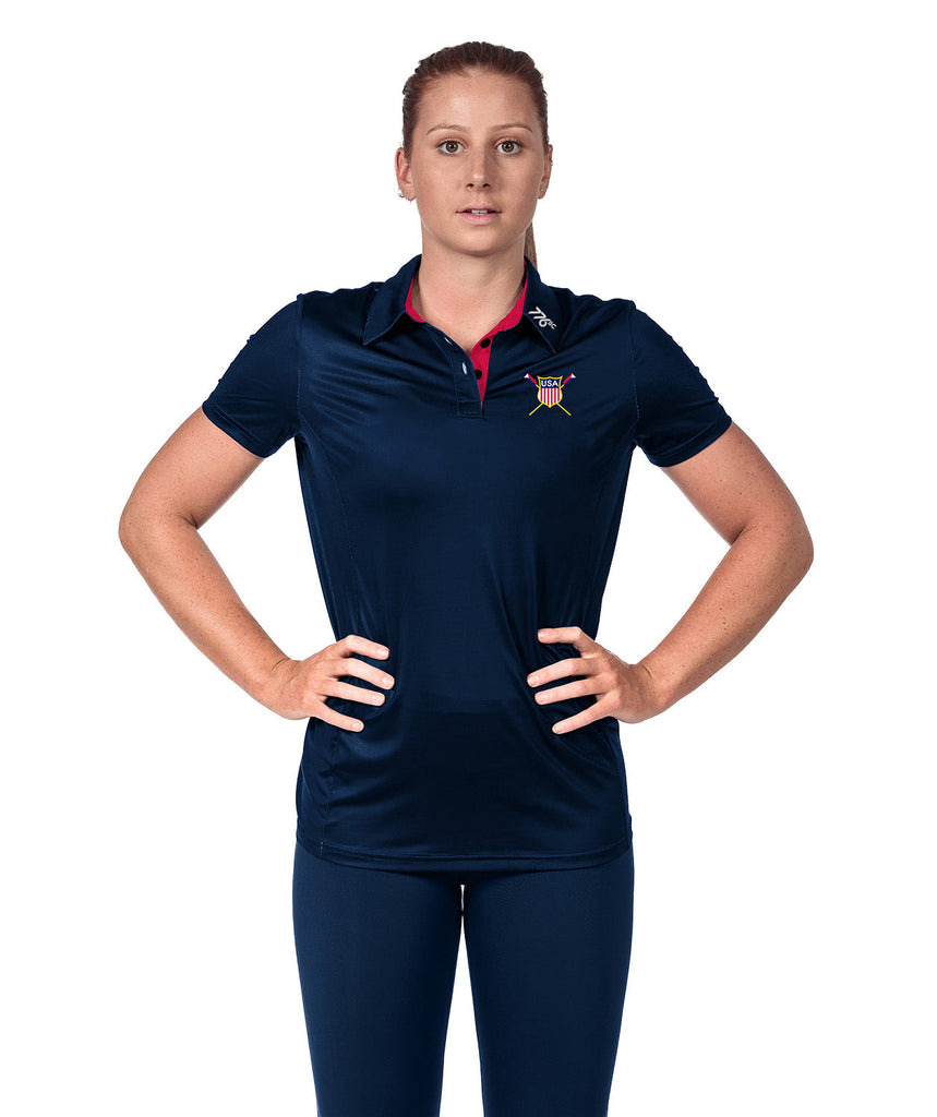 Women's USRowing Supporter Club Polo - Navy