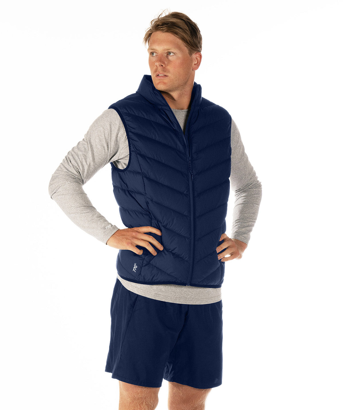 Men's 776BC x USRowing Cumulus Puffer Vest - Navy