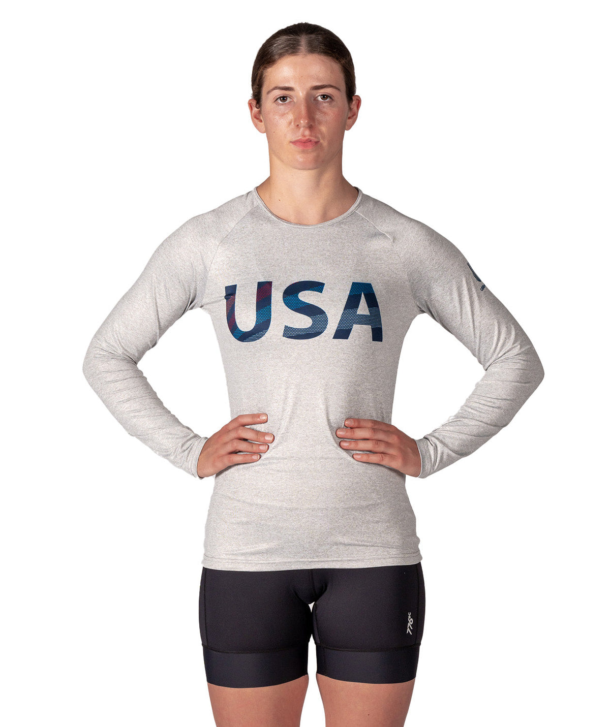 Women's 776BC x USRowing USA Active LS T-Shirt 01 - Gray
