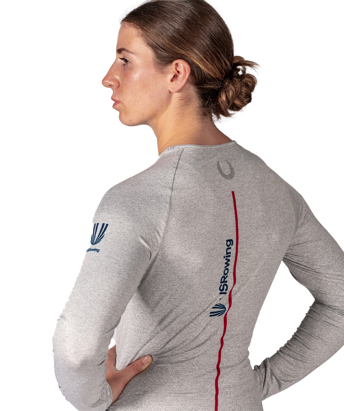Women's 776BC x USRowing USA Active LS T-Shirt 01 - Gray
