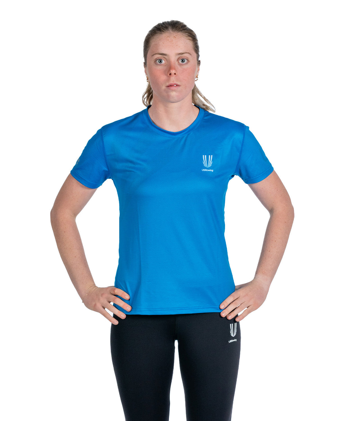 Women's 776BC x USRowing Performance T-Shirt 01 - Cyan