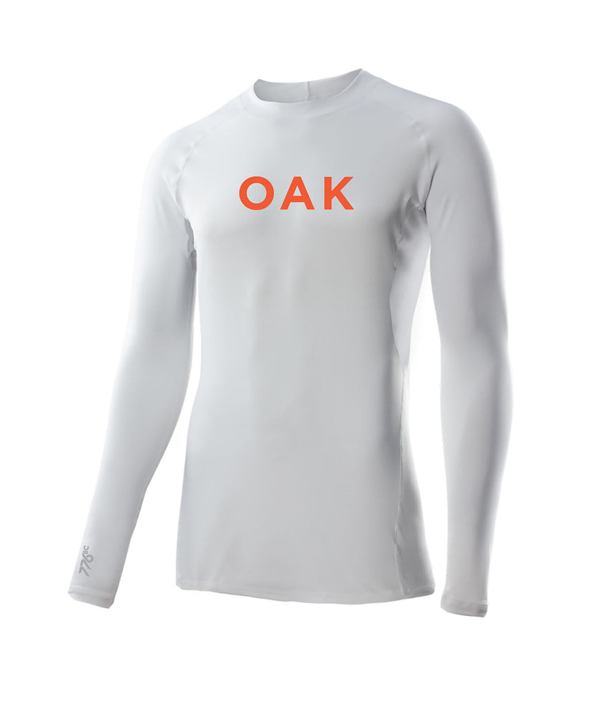 Men's Oakland Strokes LS Base Layer - White