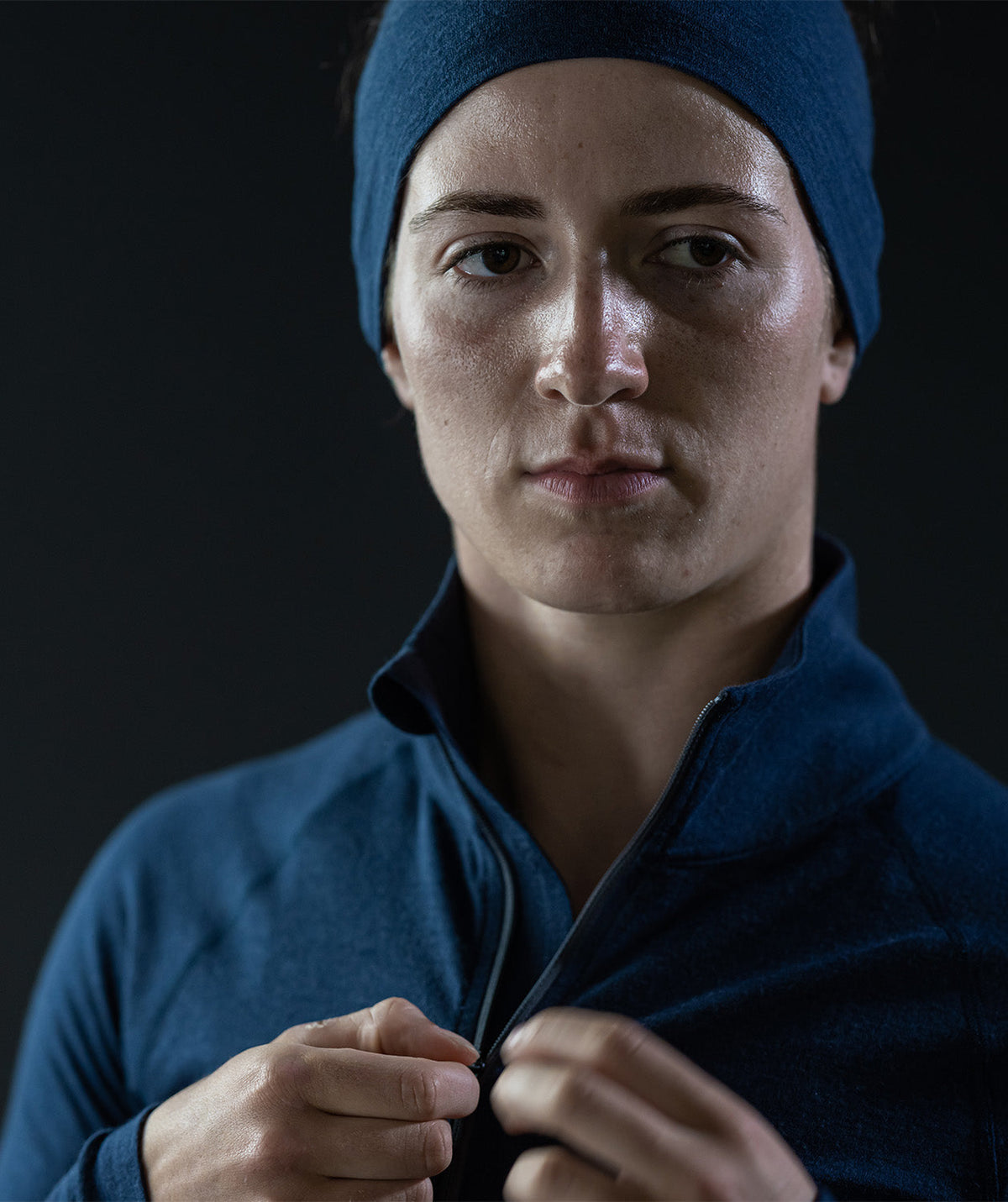 Women's Wreath Pro-Merino 1/4 Zip - Navy