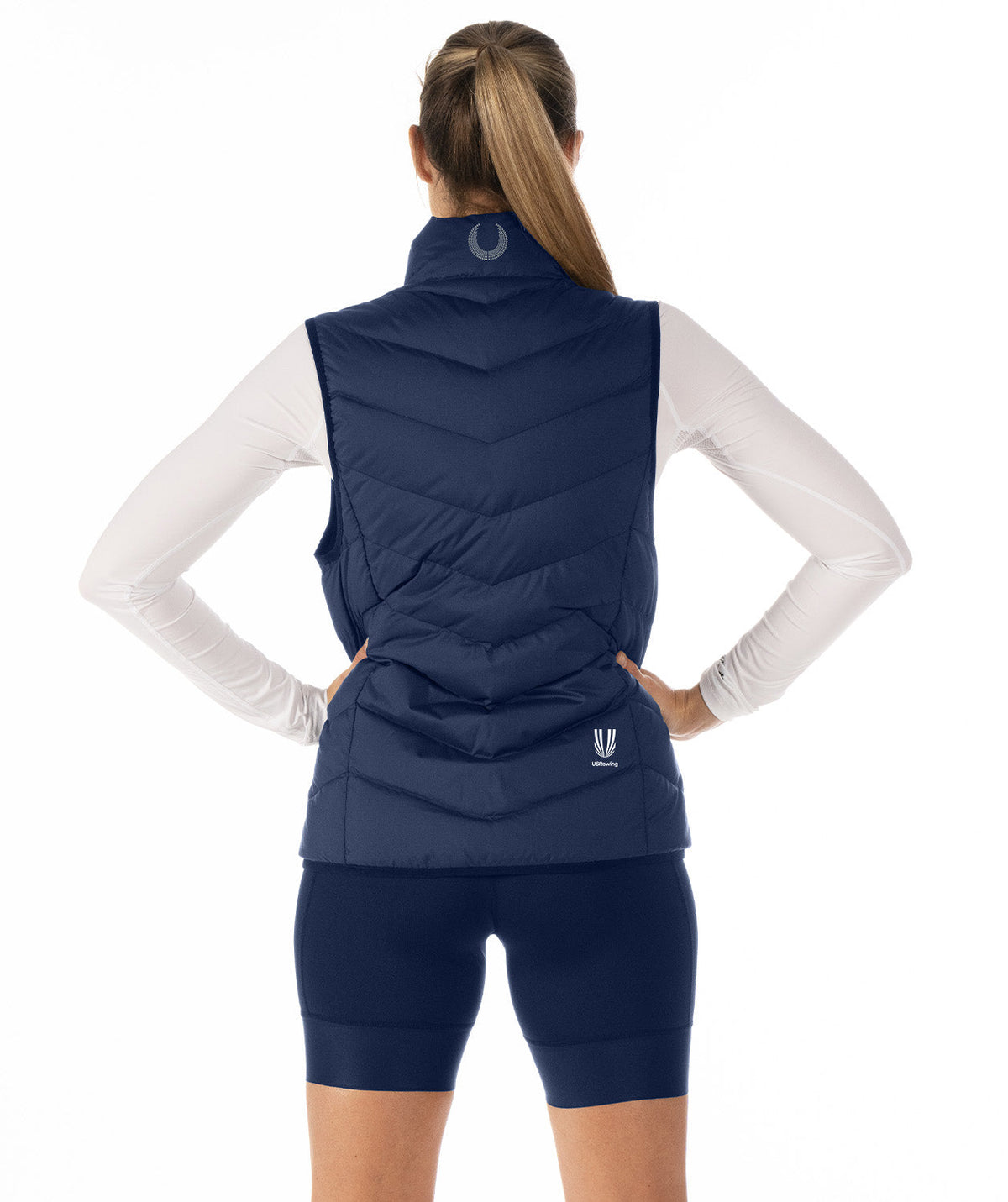 Women's 776BC x USRowing Cumulus Puffer Vest - Navy
